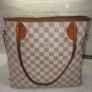 Authentic Louis Vuitton Neverfull MM Damier Azur